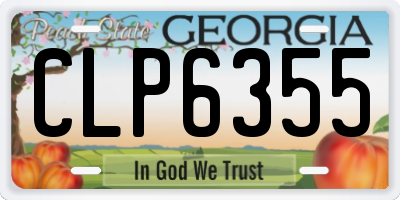 GA license plate CLP6355