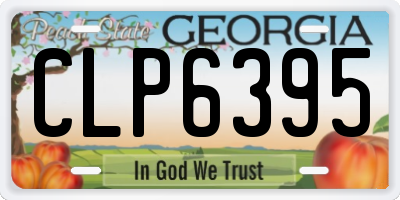 GA license plate CLP6395
