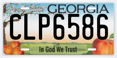 GA license plate CLP6586