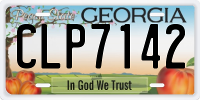 GA license plate CLP7142