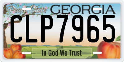 GA license plate CLP7965