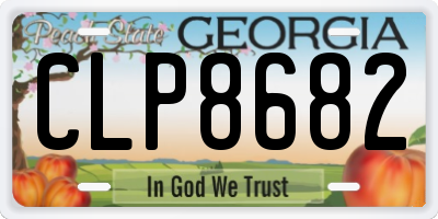 GA license plate CLP8682