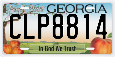 GA license plate CLP8814