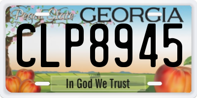 GA license plate CLP8945