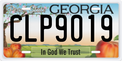 GA license plate CLP9019