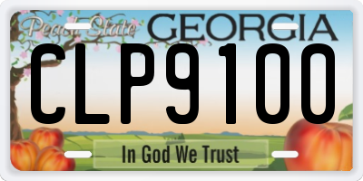 GA license plate CLP9100