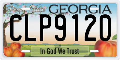 GA license plate CLP9120