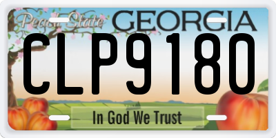 GA license plate CLP9180