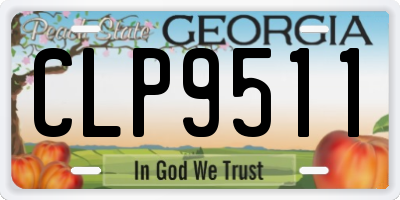 GA license plate CLP9511