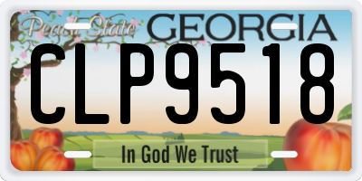 GA license plate CLP9518