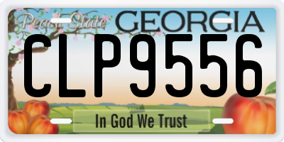 GA license plate CLP9556