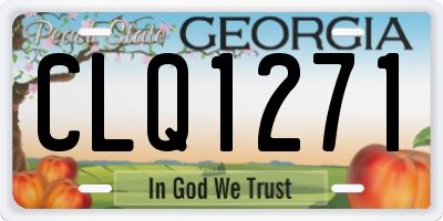 GA license plate CLQ1271