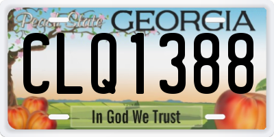 GA license plate CLQ1388