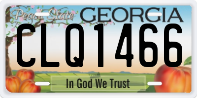 GA license plate CLQ1466