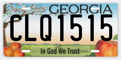 GA license plate CLQ1515