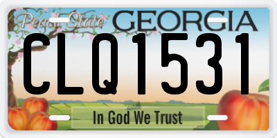 GA license plate CLQ1531