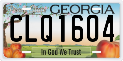 GA license plate CLQ1604