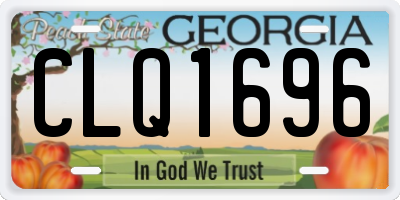 GA license plate CLQ1696