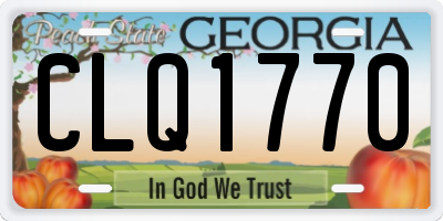 GA license plate CLQ1770