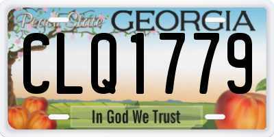 GA license plate CLQ1779