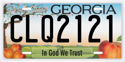 GA license plate CLQ2121