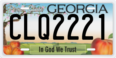 GA license plate CLQ2221