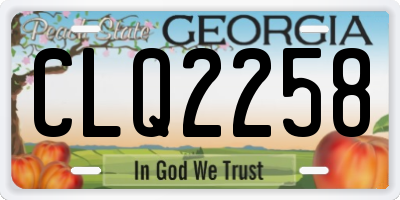 GA license plate CLQ2258