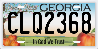 GA license plate CLQ2368