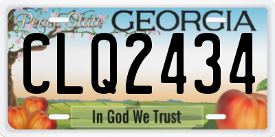 GA license plate CLQ2434