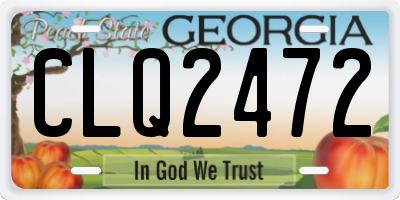 GA license plate CLQ2472