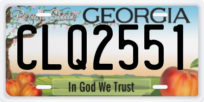 GA license plate CLQ2551