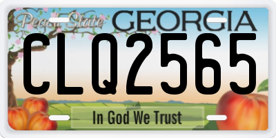 GA license plate CLQ2565