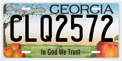 GA license plate CLQ2572