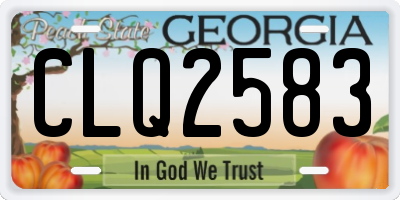 GA license plate CLQ2583