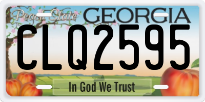 GA license plate CLQ2595