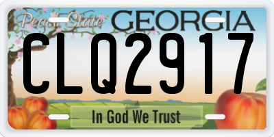 GA license plate CLQ2917