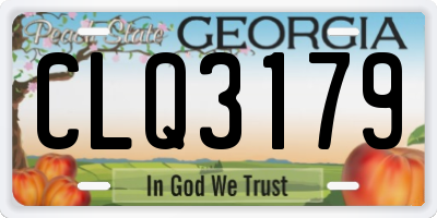 GA license plate CLQ3179