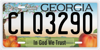 GA license plate CLQ3290