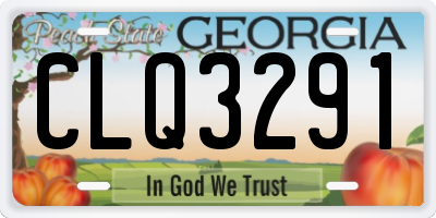 GA license plate CLQ3291