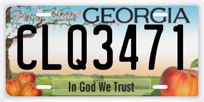 GA license plate CLQ3471