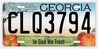 GA license plate CLQ3794