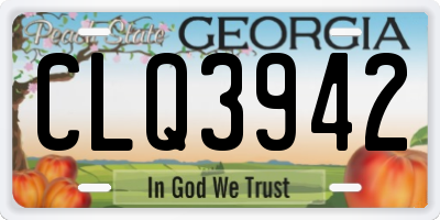 GA license plate CLQ3942