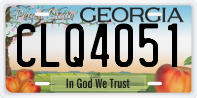 GA license plate CLQ4051
