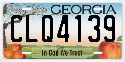 GA license plate CLQ4139