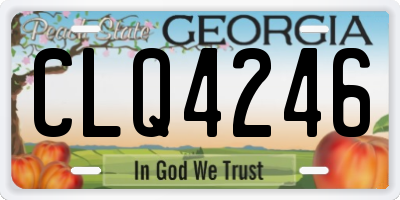 GA license plate CLQ4246