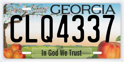 GA license plate CLQ4337