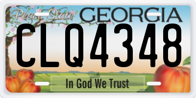 GA license plate CLQ4348