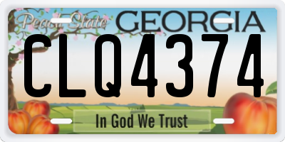 GA license plate CLQ4374