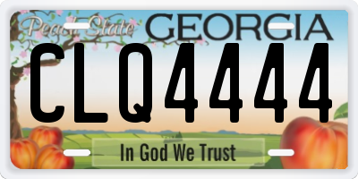 GA license plate CLQ4444