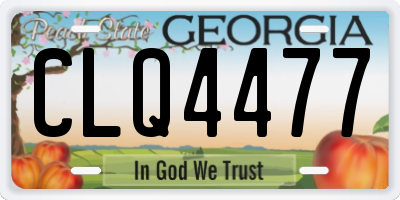 GA license plate CLQ4477
